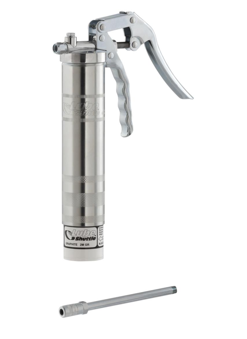 Lube Shuttle Éénhandsvetspuit met pijpje en smeerkop