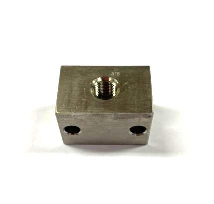 RVS 316 1x1 Smeernippelblok 1/8 BSP 2x Bev.gat.