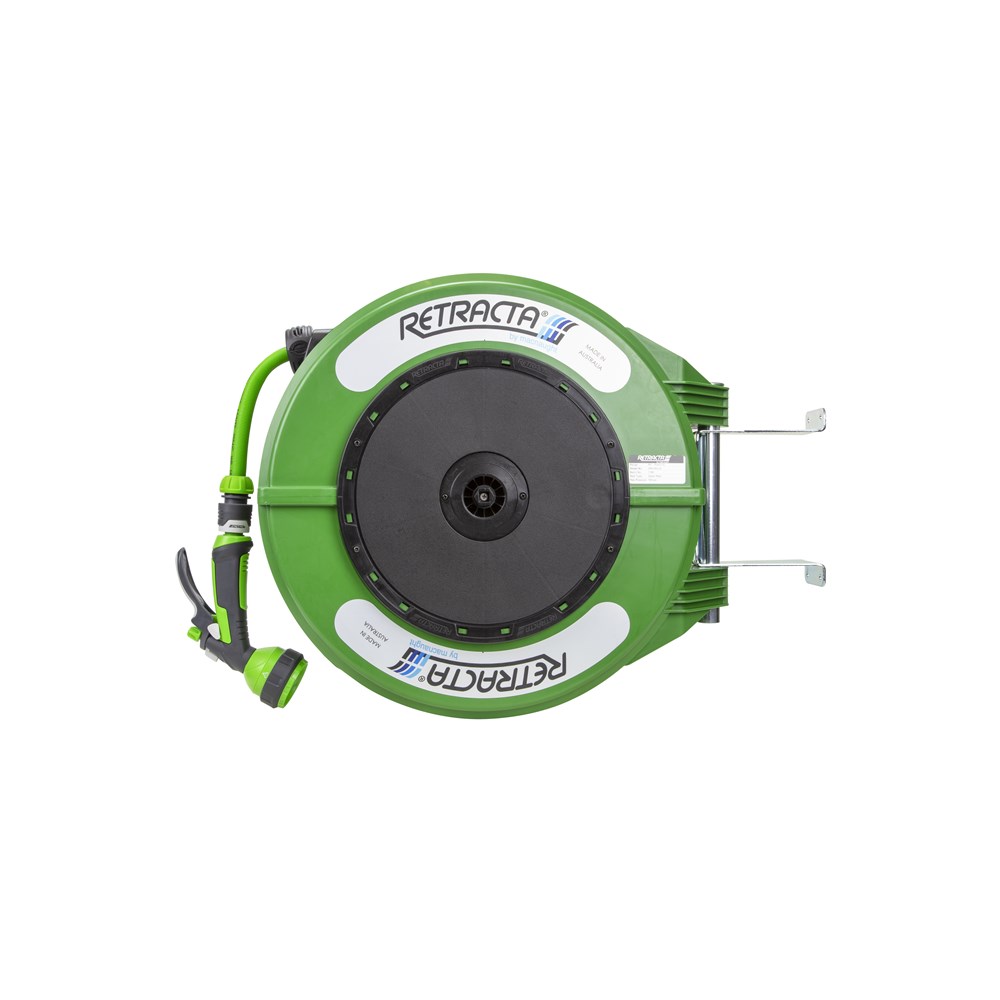 Retracta R3 FLEX RACR veerbediende tuinslang waterhaspel met 18m x 1/2 " slang (Groen)