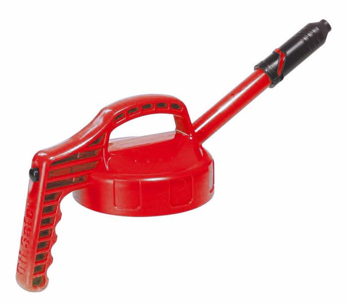 OilSafe Deksel met lange tuit rood