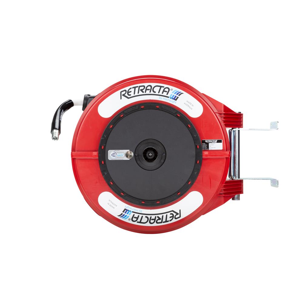 Retracta R3 RACR Premium veerbediende heet waterhaspel met 20m x 1/2 " slang (rood)