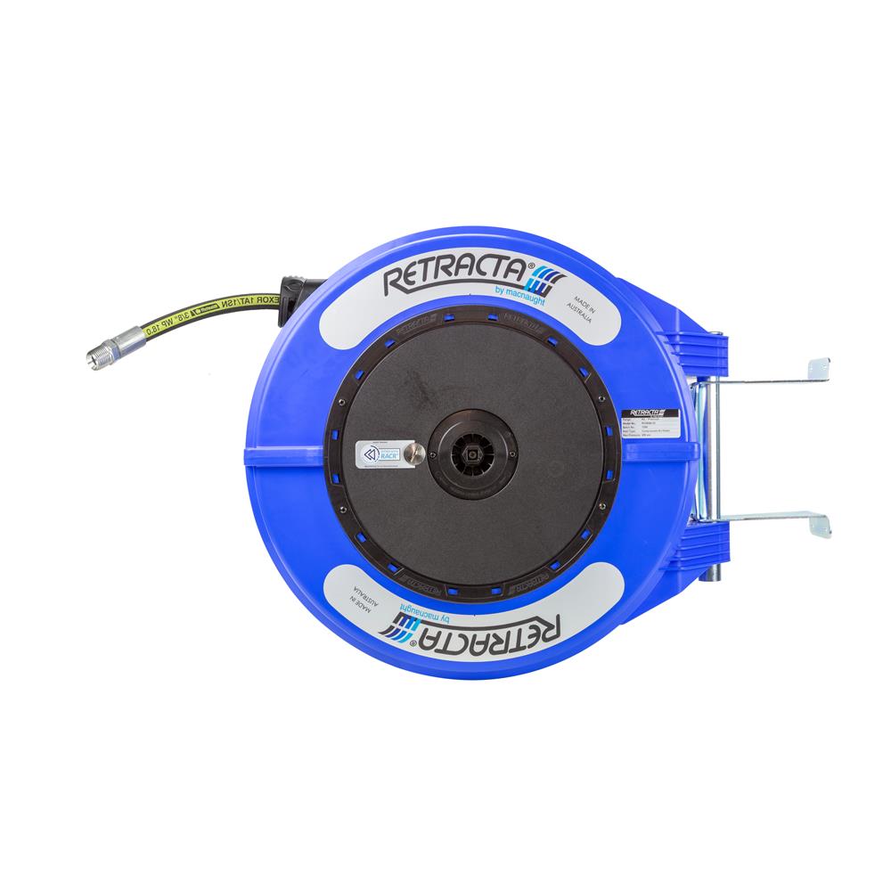 Retracta R3 RACR Premium veerbediende oliehaspel met 15m x 1/2 " HD slang (blauw)