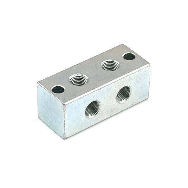2x2 Smeernippelblok staal verzinkt M10x1 2 x Bev.gat.