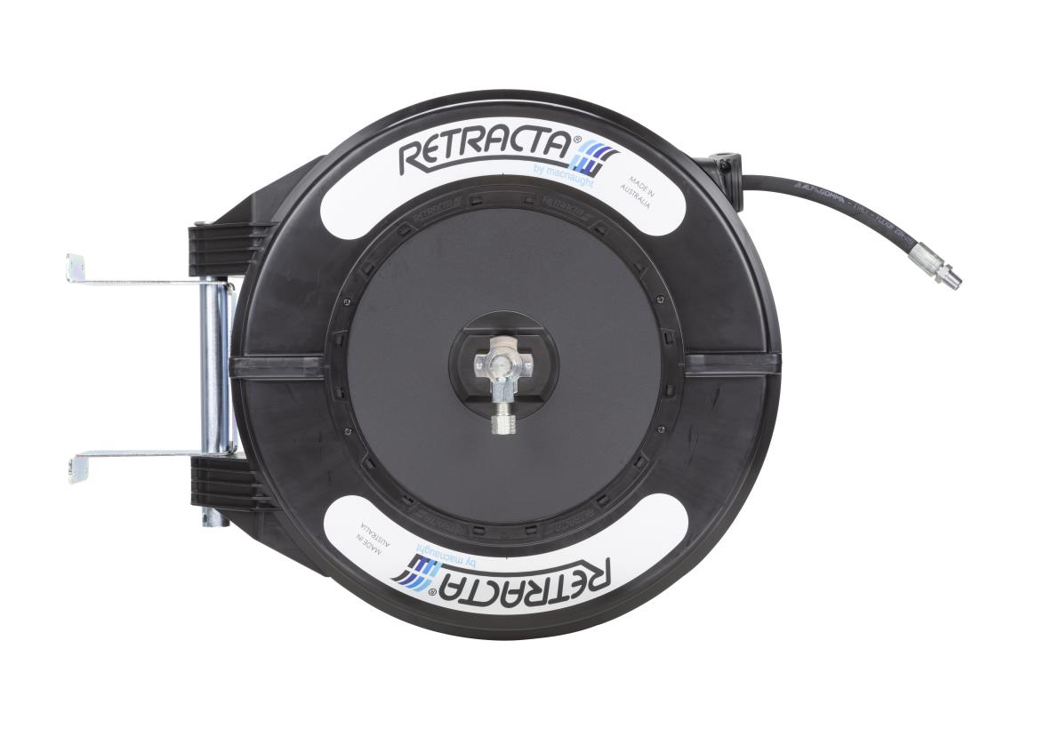 Retracta R3 Premium veerbediende vethaspel met 15m x 1/4 " HD slang (zwart)