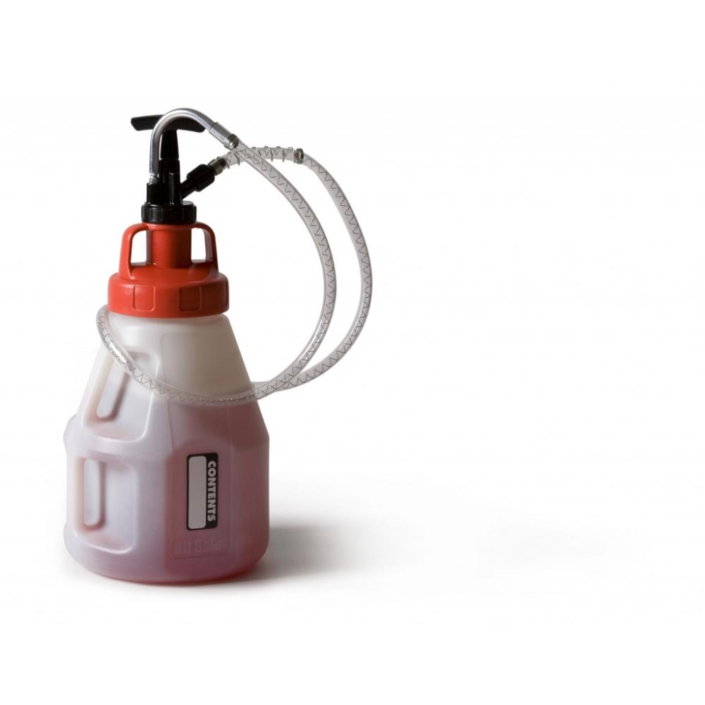 Oilsafe 10 Ltr. Kan compl. met universeel deksel (rood) en pomp
