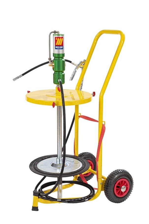 Pneumatische vetpomp verrijdbaar 50-60 KG Ø370-420 mm