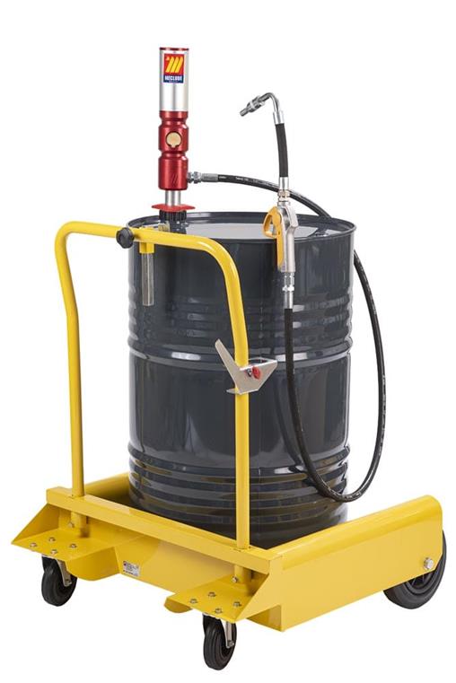 Pneumatische olie set 3:1, 180-220 ltr., incl 3 mtr. 1/2" slang, afgifte pistool, op rijwagen