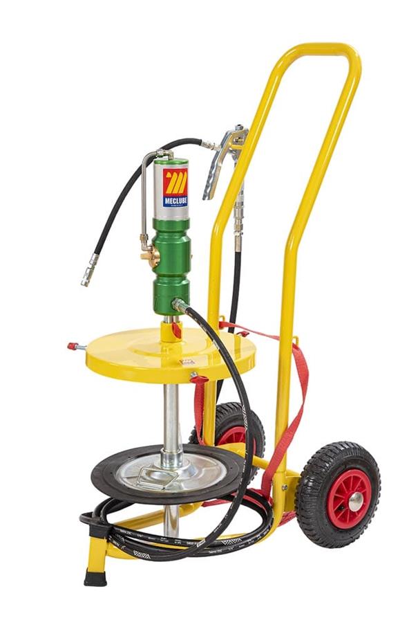 Pneumatische vetpomp set verrijdbaar 18-30 KG  Ø260-320 mm